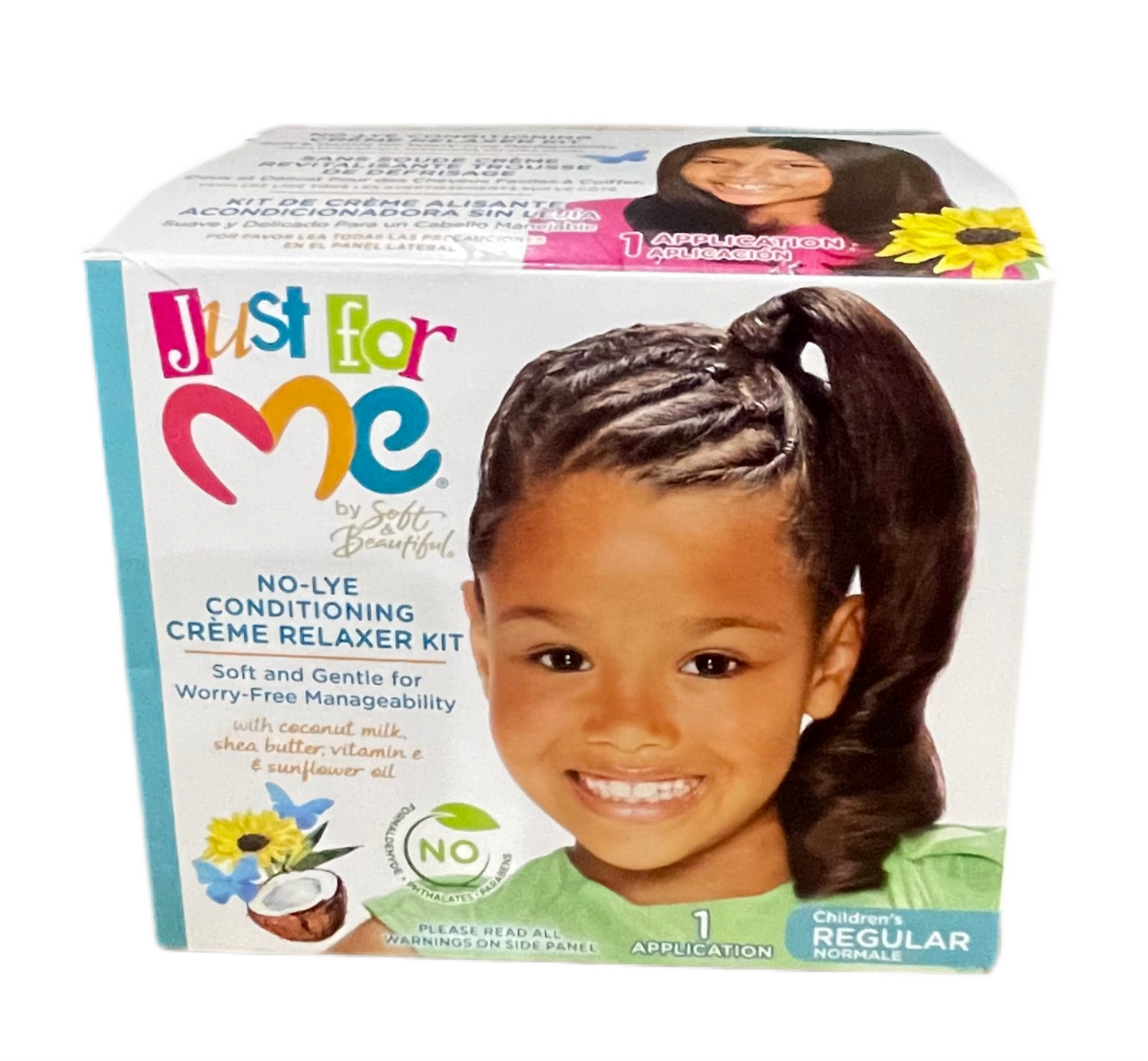 Just For Me No-lye Conditioning Creme Relaxer Regular Kit