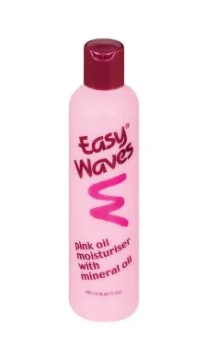 Easy waves pink oil moisturiser with mineral oil 250mls