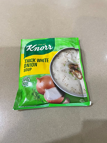 Thick white onion soup