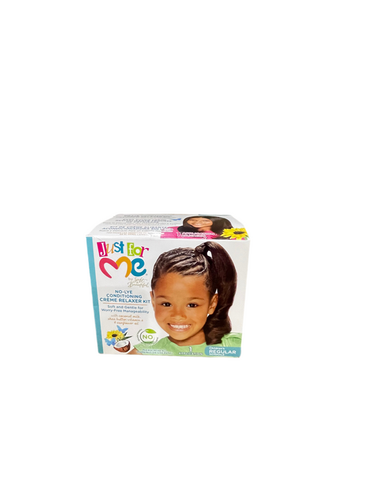 Just For Me No-lye Conditioning Creme Relaxer Regular Kit