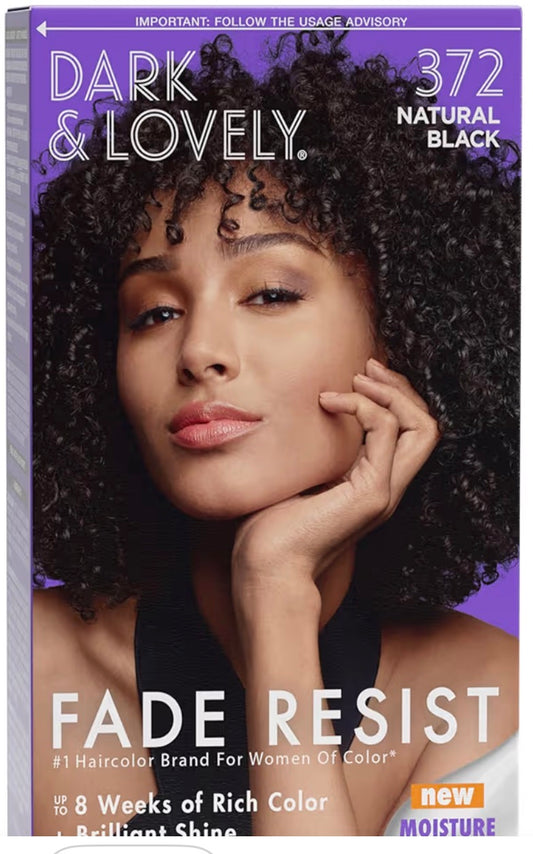 Dark and Lovely Fade Resist Rich Conditioning Color, Natural Black 372